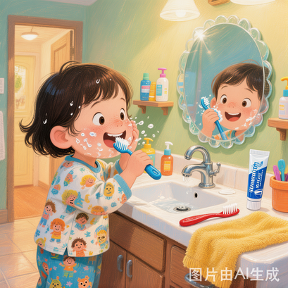 Wash Face Brush Teeth