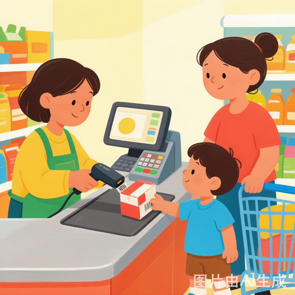 Paying at counter