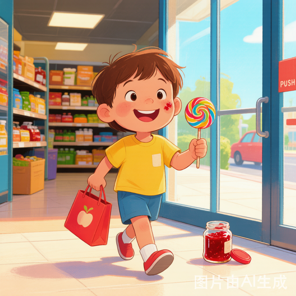 Happy at store