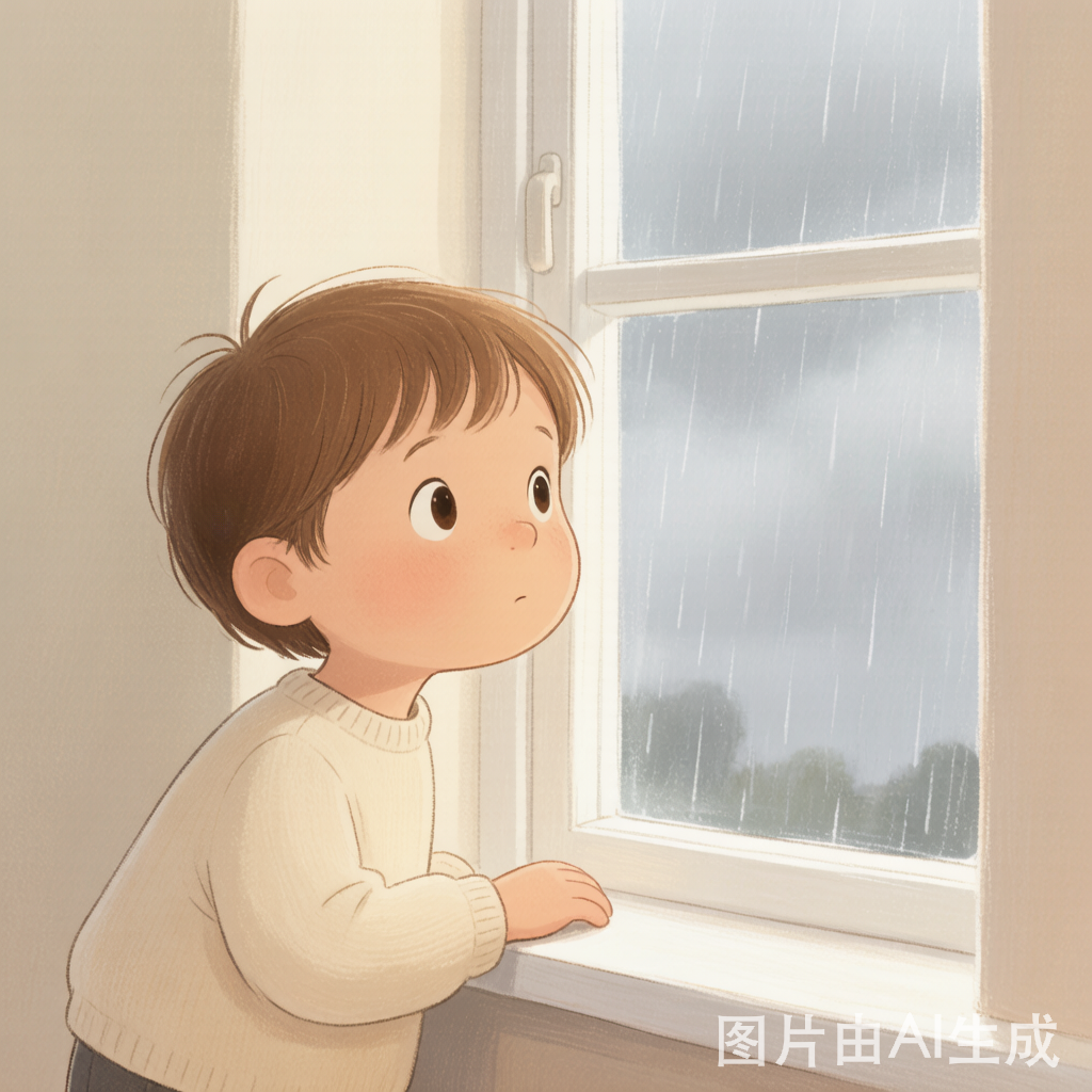 Looking out window