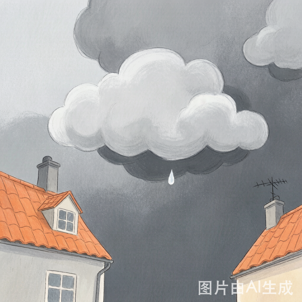 Gray cloudy sky