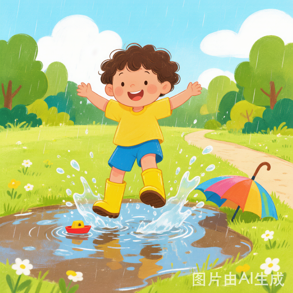 Jumping in puddles