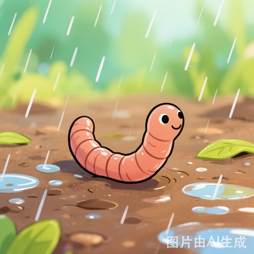 Worm on ground